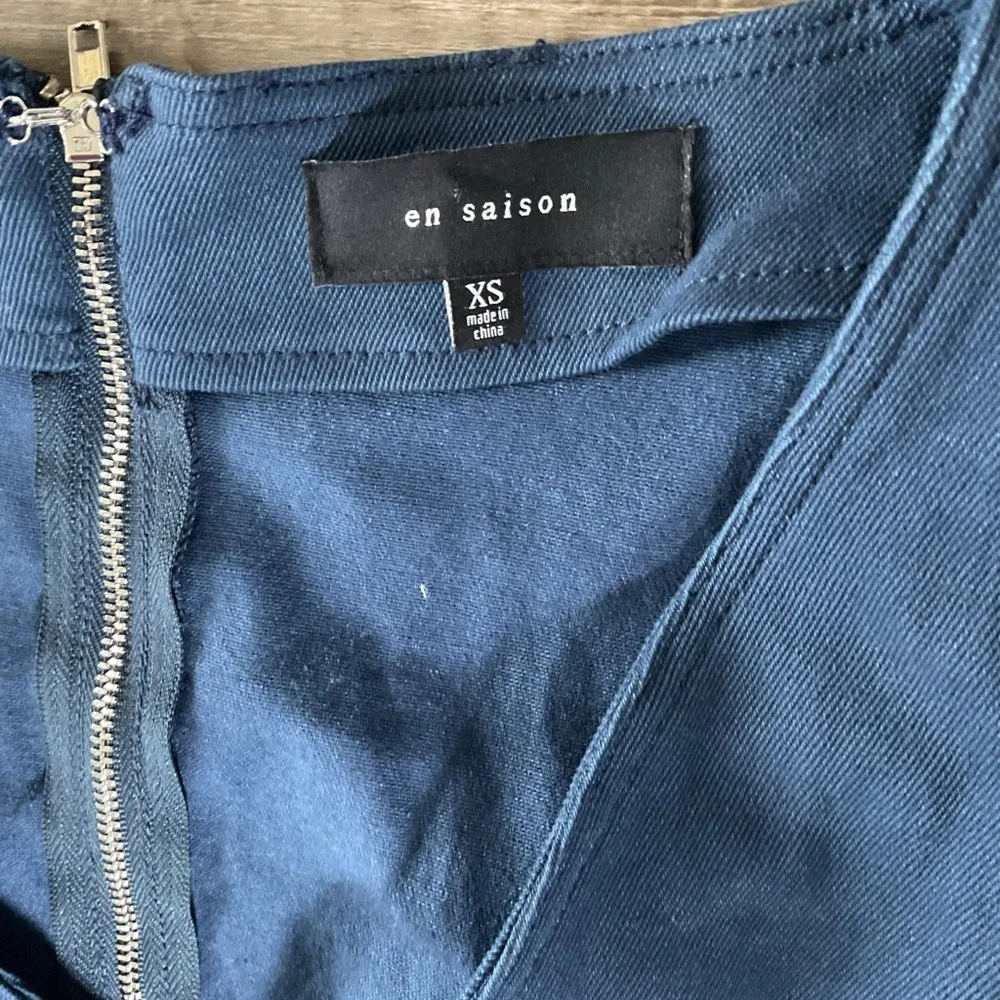 En saison Blue Puff Sleeve Jumpsuit Size XS - Picture 2 of 3